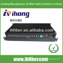 Fiber Optic Video Converter 16 channels singlemode 20km high end quality